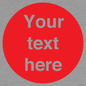 PV15512: Custom White Text on Red circle