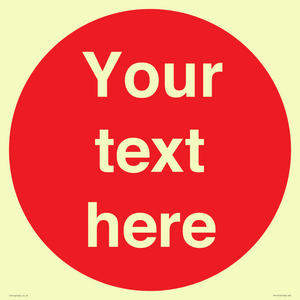 PV15512: Custom White Text on Red circle