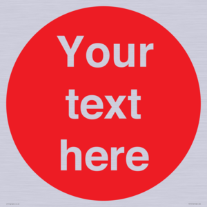 PV15512: Custom White Text on Red circle
