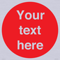 PV15512: Custom White Text on Red circle