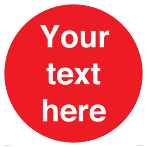 PV15512: Custom White Text on Red circle