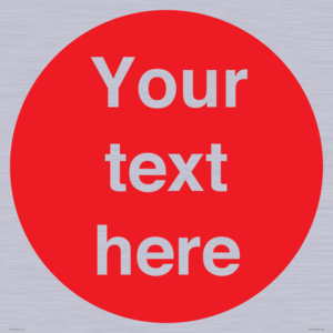 PV15512: Custom White Text on Red circle