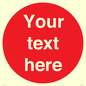 PV15512: Custom White Text on Red circle