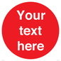 PV15512: Custom White Text on Red circle