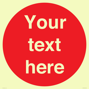 PV15512: Custom White Text on Red circle