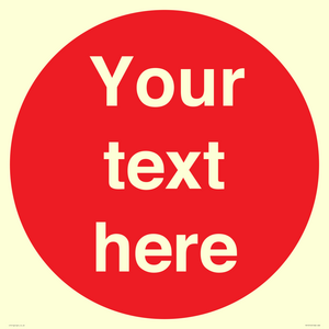 PV15512: Custom White Text on Red circle