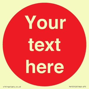 PV15512: Custom White Text on Red circle