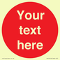 PV15512: Custom White Text on Red circle