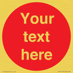 PV15512: Custom White Text on Red circle