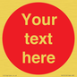 PV15512: Custom White Text on Red circle