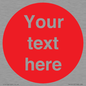 PV15512: Custom White Text on Red circle