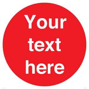 PV15512: Custom White Text on Red circle