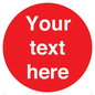PV15512: Custom White Text on Red circle