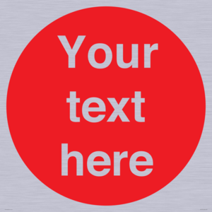 PV15512: Custom White Text on Red circle