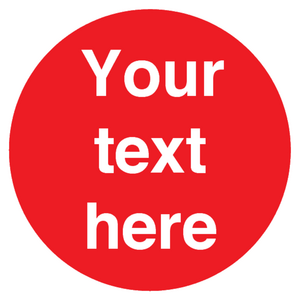 PV15512: Custom White Text on Red circle