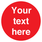 PV15512: Custom White Text on Red circle