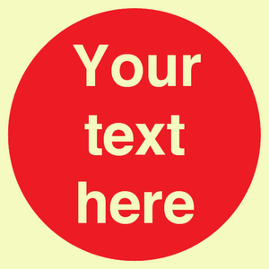PV15512: Custom White Text on Red circle