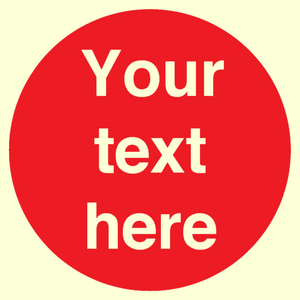 PV15512: Custom White Text on Red circle