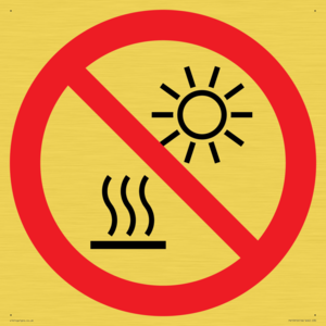 PV15910: P068 Prohibition: Do not expose to direct sunlight or hot surface