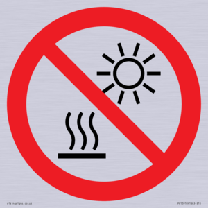 PV15910: P068 Prohibition: Do not expose to direct sunlight or hot surface