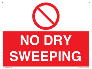 PV16425: NO DRY SWEEPING