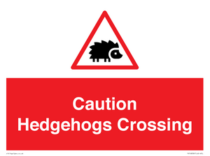 PV16858: Caution Hedgehogs Crossing