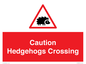PV16858: Caution Hedgehogs Crossing