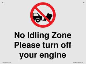 PV16897: No idling Zone - Please turn off your engine