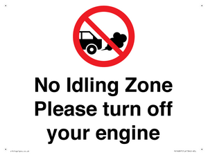 PV16897: No idling Zone - Please turn off your engine