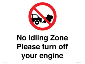 PV16897: No idling Zone - Please turn off your engine