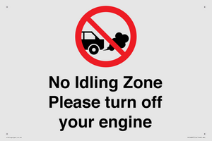 PV16897: No idling Zone - Please turn off your engine