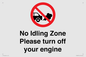 PV16897: No idling Zone - Please turn off your engine