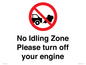PV16897: No idling Zone - Please turn off your engine