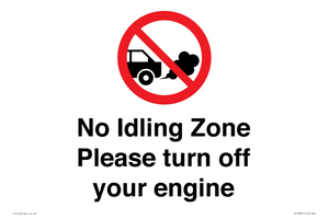 PV16897: No idling Zone - Please turn off your engine