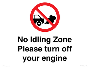 PV16897: No idling Zone - Please turn off your engine