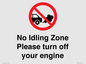 PV16897: No idling Zone - Please turn off your engine