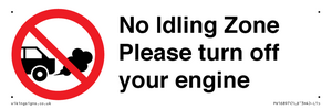 PV16897: No idling Zone - Please turn off your engine