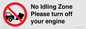 PV16897: No idling Zone - Please turn off your engine