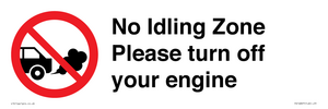 PV16897: No idling Zone - Please turn off your engine