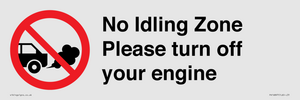 PV16897: No idling Zone - Please turn off your engine