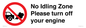 PV16897: No idling Zone - Please turn off your engine