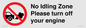PV16897: No idling Zone - Please turn off your engine