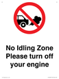PV16897: No idling Zone - Please turn off your engine