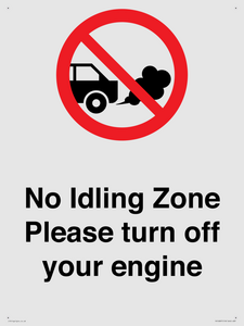 PV16897: No idling Zone - Please turn off your engine