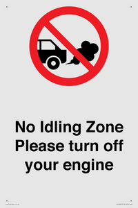 PV16897: No idling Zone - Please turn off your engine