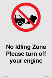 PV16897: No idling Zone - Please turn off your engine