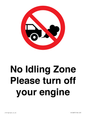 PV16897: No idling Zone - Please turn off your engine