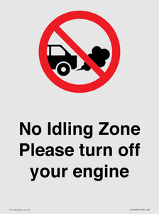 PV16897: No idling Zone - Please turn off your engine