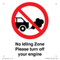 PV16897: No idling Zone - Please turn off your engine