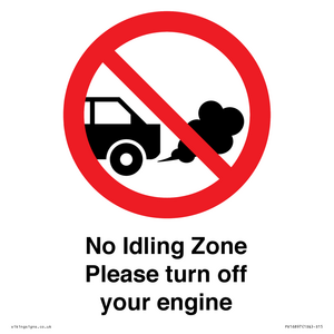 PV16897: No idling Zone - Please turn off your engine
